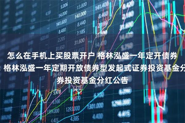 怎么在手机上买股票开户 格林泓盛一年定开债券发起式: 格林泓盛一年定期开放债券型发起式证券投资基金分红公告